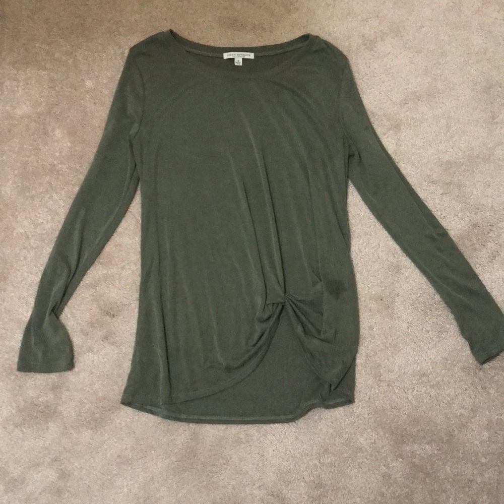 Green envelope long sleeve shirt